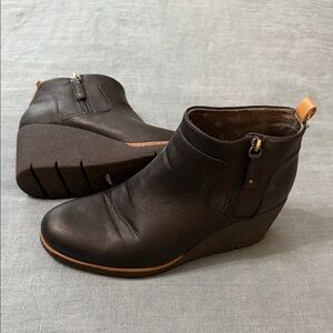 Black Wedge Ankle Boots Dr scholls black